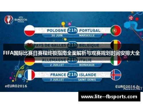 FIFA国际比赛日赛程终极指南全面解析与观赛规划时间安排大全